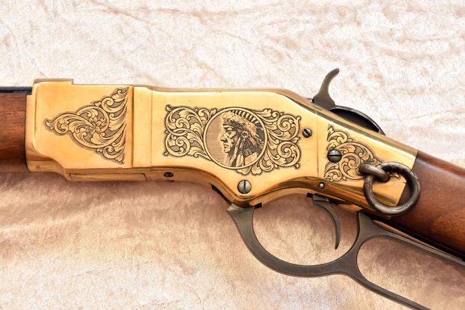 Preview: Uberti 1866 Yellow Boy Karabiner defekt ohne Korn